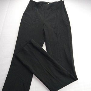 Vertigo Women's Split Hem Dress Pant Size 2 Black Stretch Mid Rise Side Zip